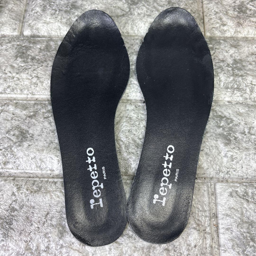 【Repetto】レペット　バレエシューズ　フラット　エナメル　ブラック　36