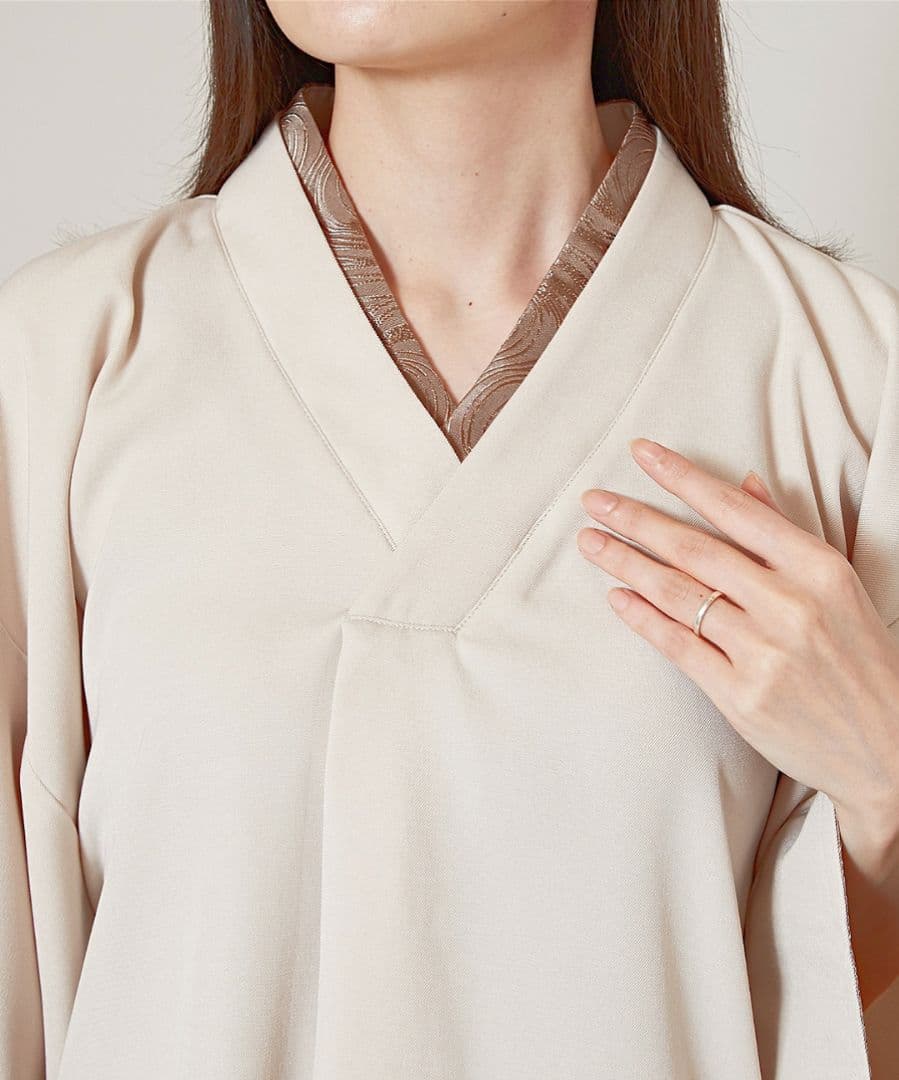 完売品✨倭物やカヤ流水ジャガード上下セット 簡単着物風オケージョン晴れ着成人式春