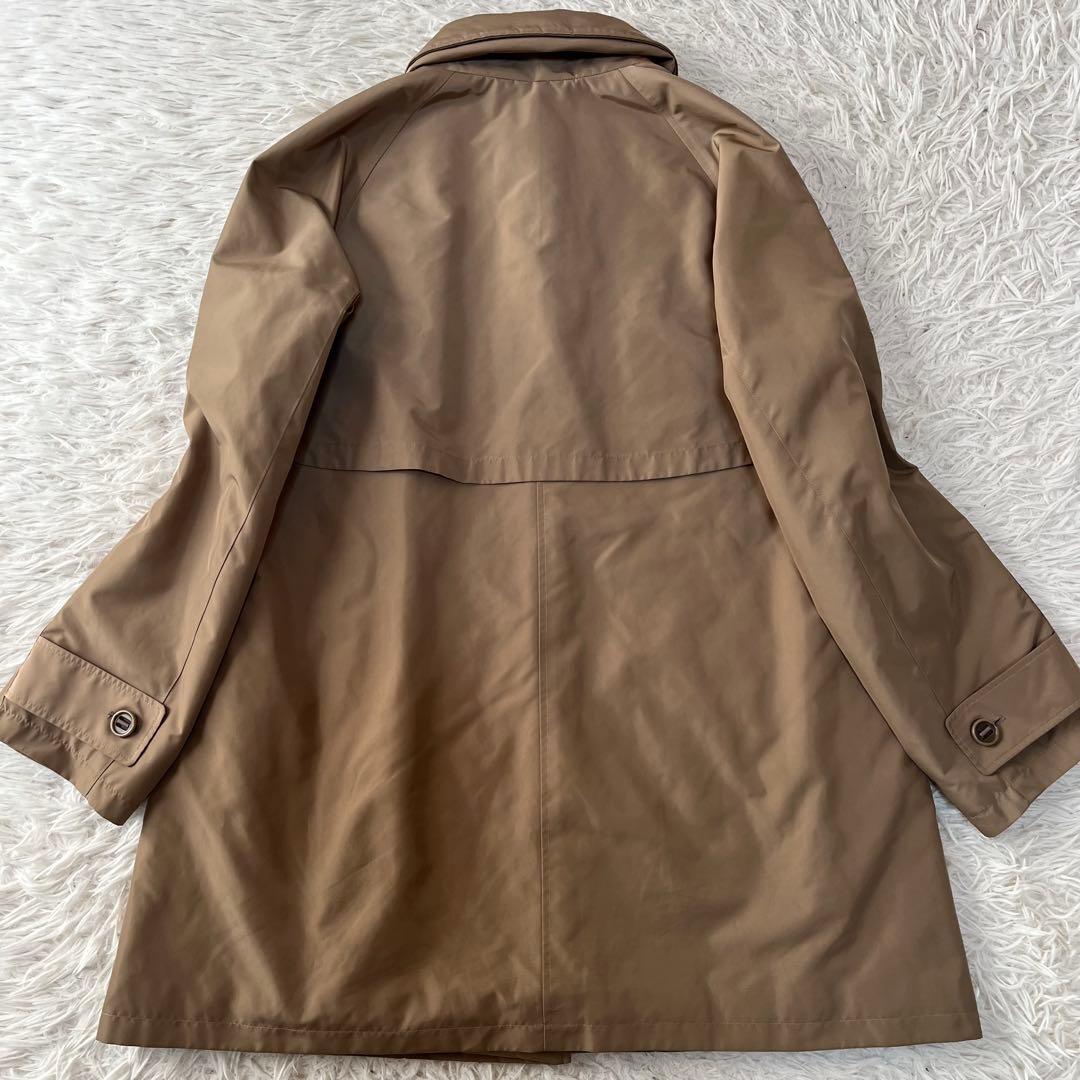 【新品未使用】レリアン　裏地花柄　中わた入り　ステンカラー　ハーフコート