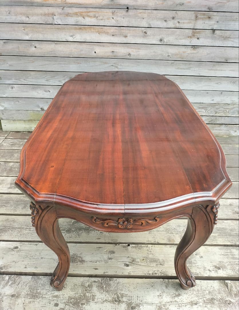 M♦TAD送料込 希少 アンティーク　総無垢　猫脚テーブル ローテーブル