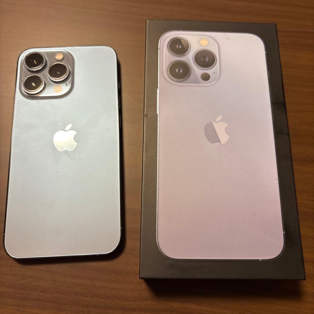 iPhone 13 Pro シエラブルー 128GB 画面右上割れあり