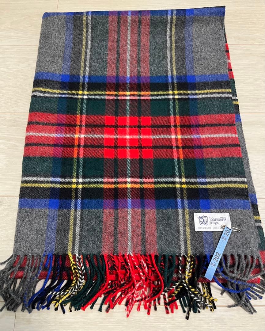 美品 Johnstons of Elginストール大判サイズ グレー