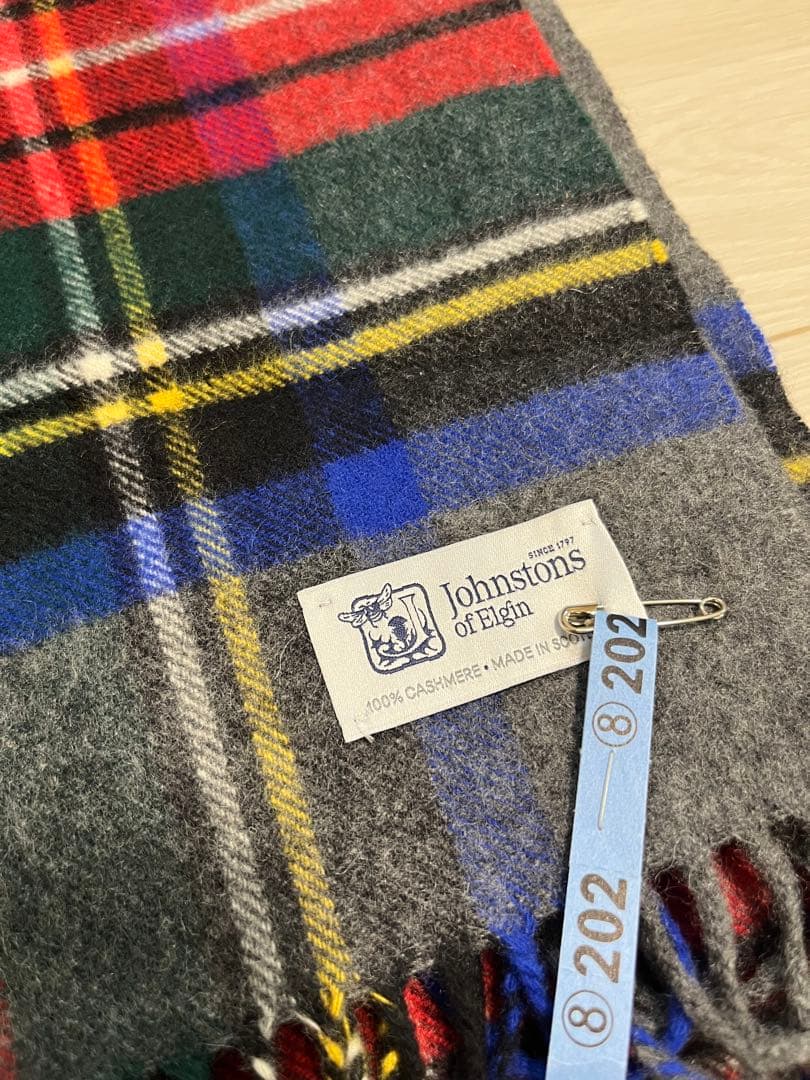 美品 Johnstons of Elginストール大判サイズ グレー
