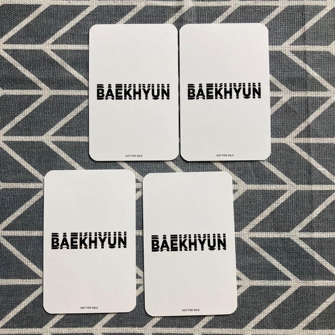 EXO ベッキョン トレカ4枚 BAEKHYUN シリアル 当選 トレカ4枚