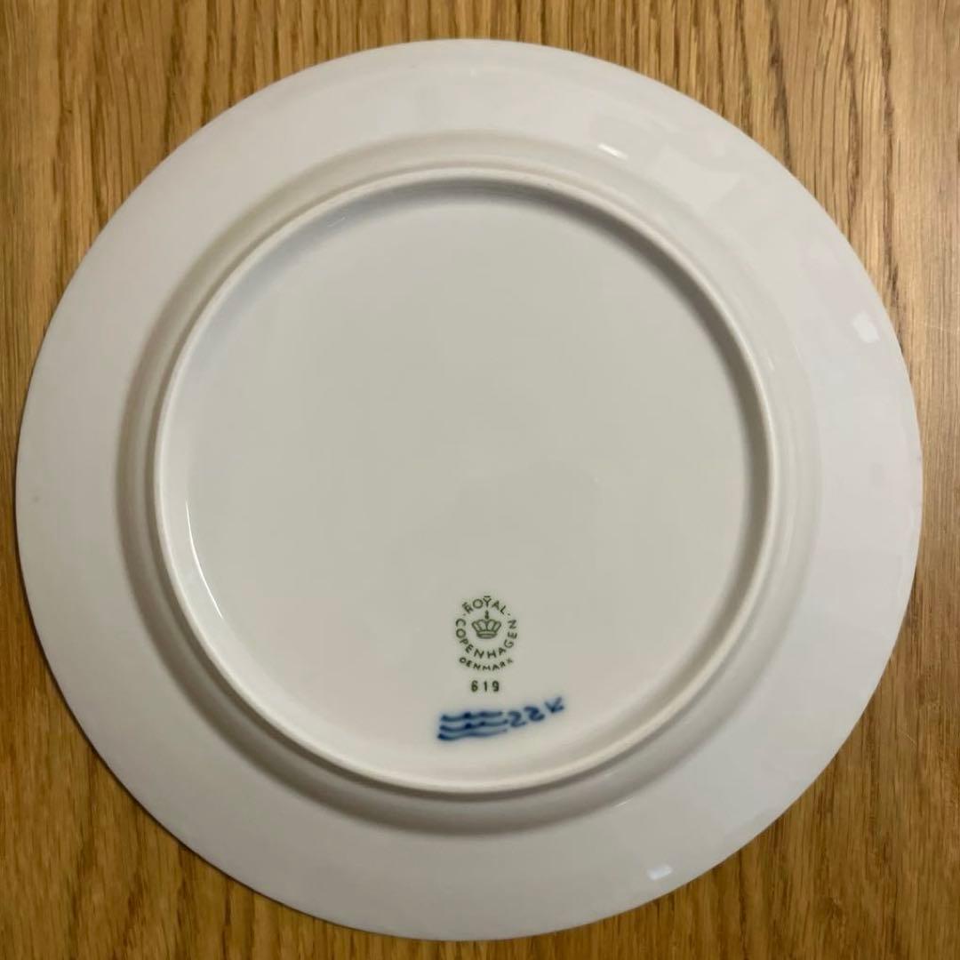 ブルーフルーテッド ハーフレースプレート 2枚