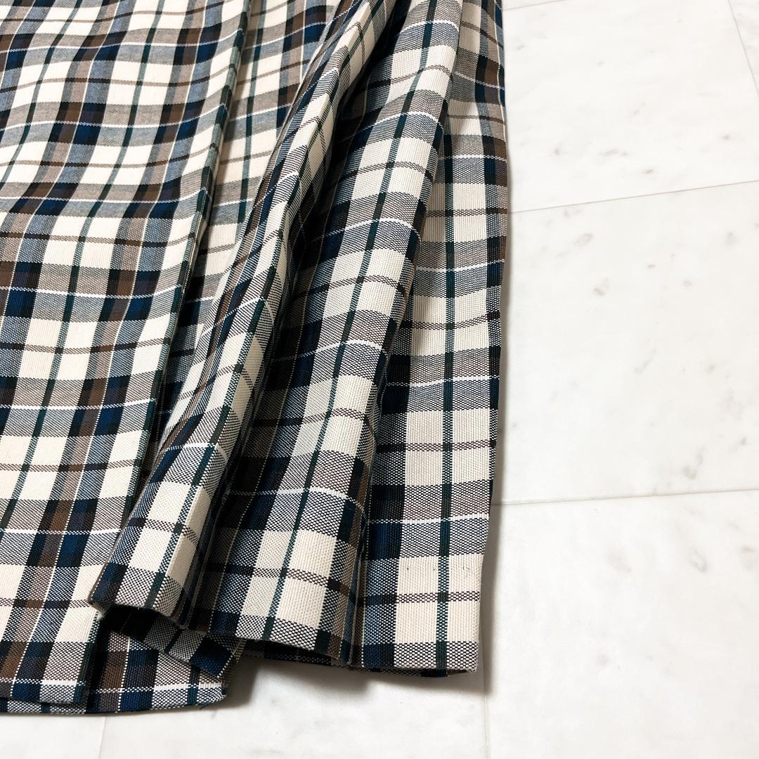 ロイスクレヨン ジレ ワンピース ベルト チェック 金ボタン ダブル