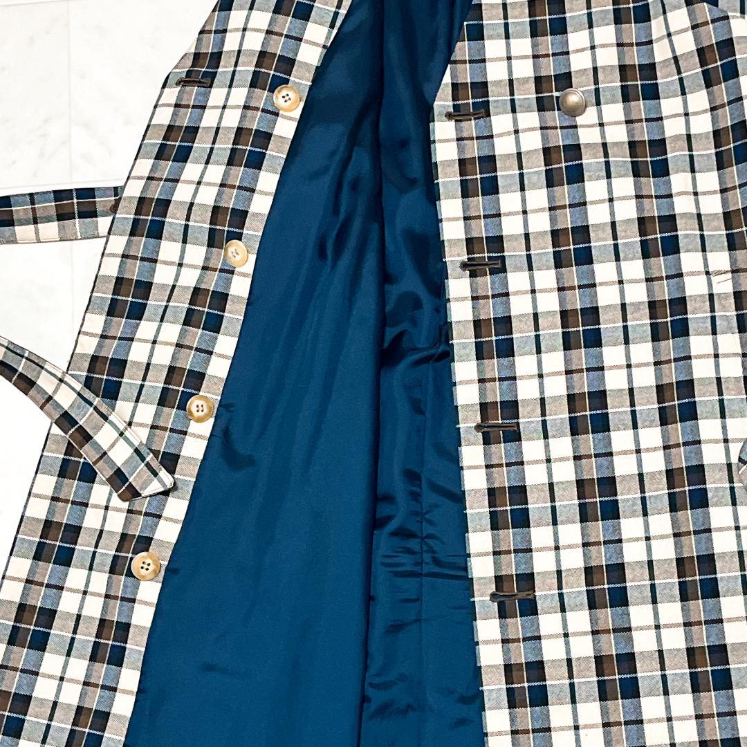 ロイスクレヨン ジレ ワンピース ベルト チェック 金ボタン ダブル