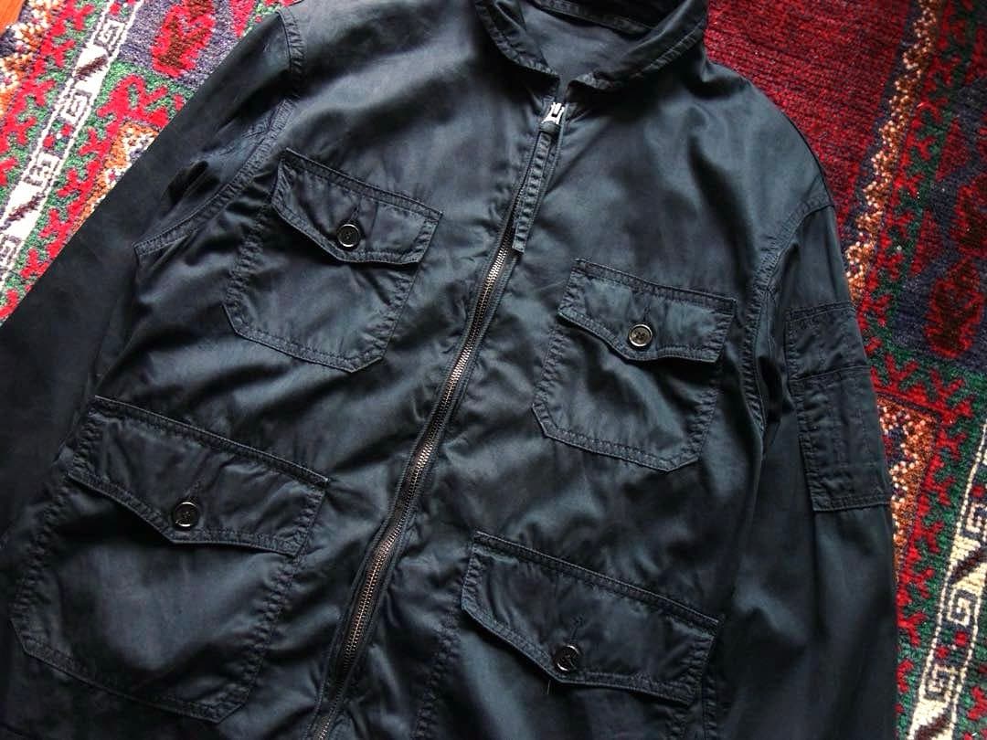 ANATOMICA ミリタリージャケット S シャツジャケット ネイビー 日本製