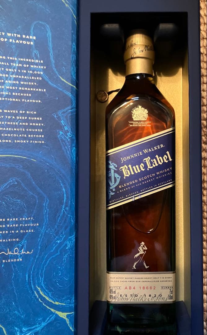 箱付き　ジョニーウォーカー　ブルーラベル　1000ml