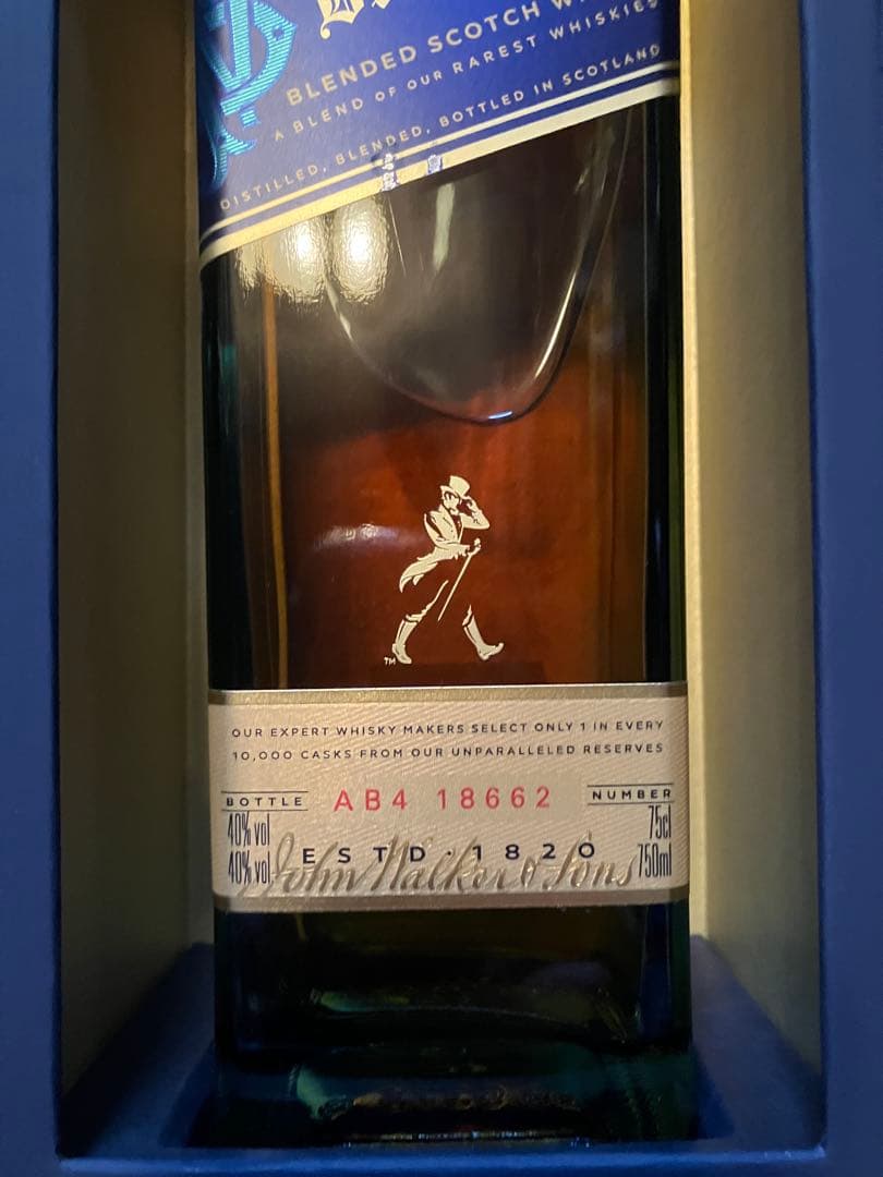 箱付き　ジョニーウォーカー　ブルーラベル　1000ml