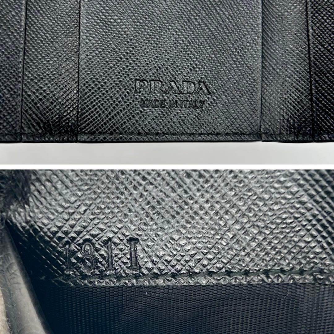【極美品】PRADA プラダ キーケース ブラック サフィアーノ 6連