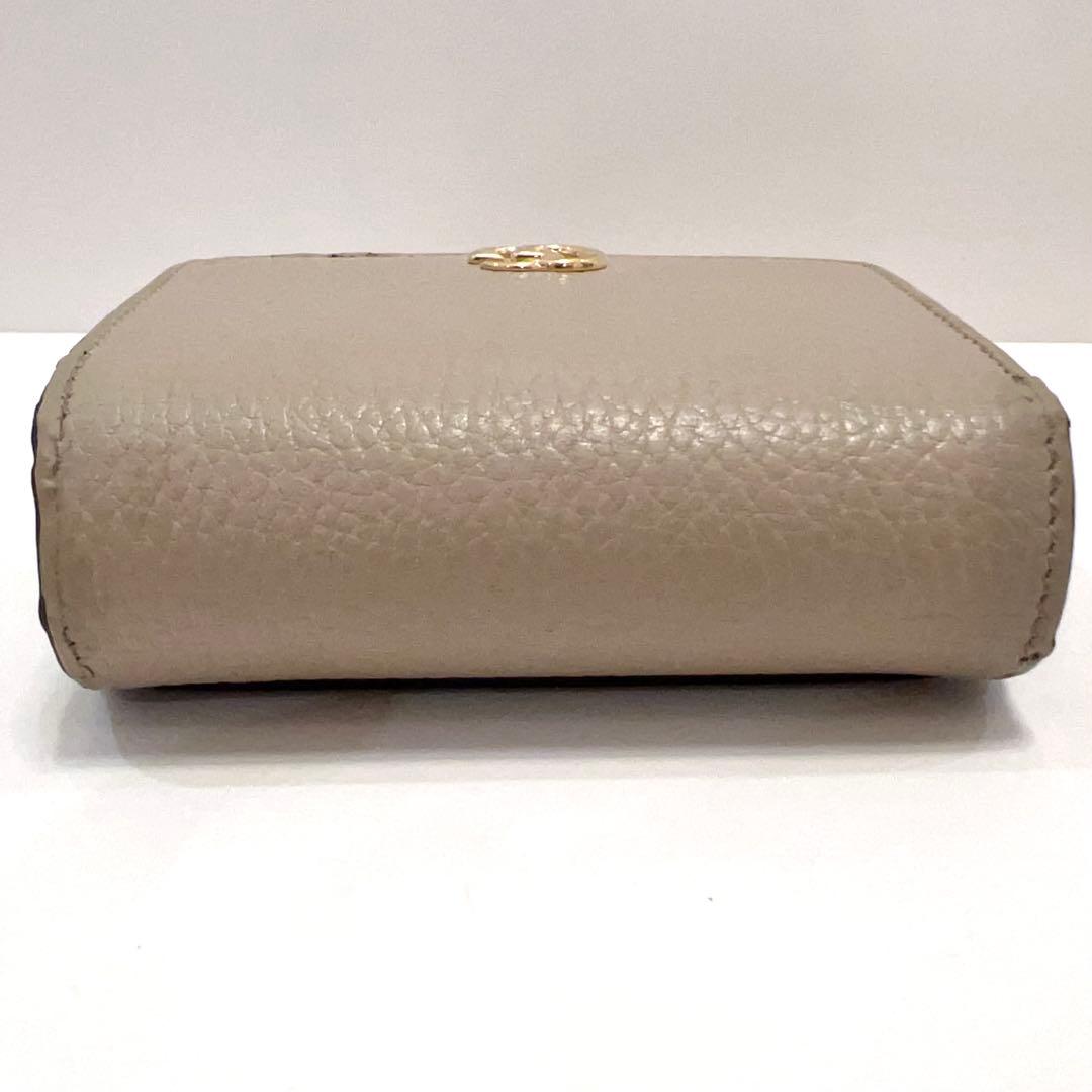 グッチ 折り財布 マーモント GG柄 スプリーム レザー ゴールド金具 ベージュ