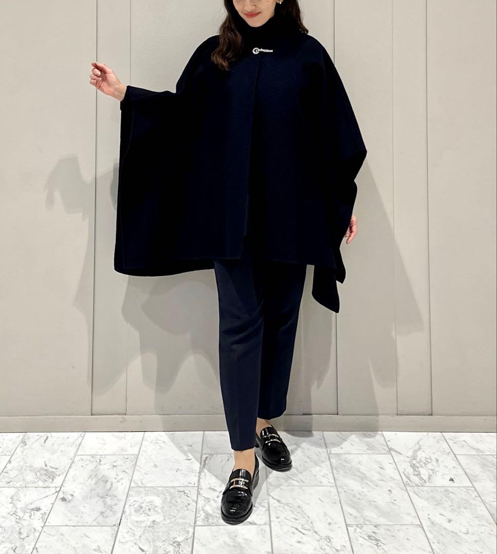 M-premier BLACK メタルパーツミドルポンチョ 定価9.9万