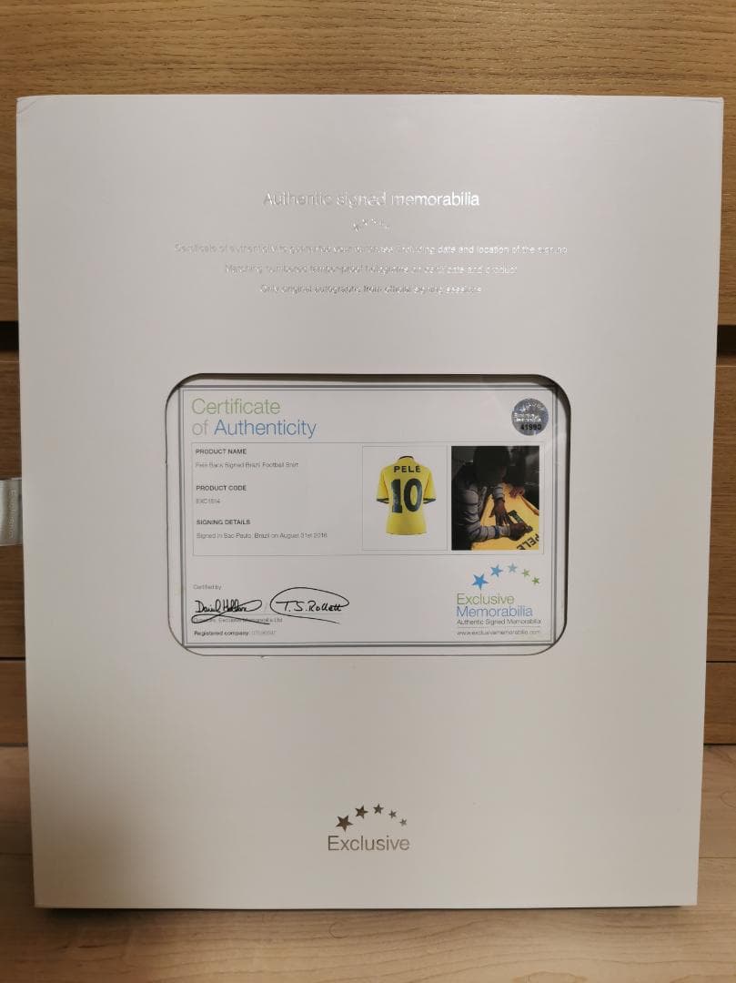 ペレ 直筆サインユニフォーム　証明書付 Pele autograph