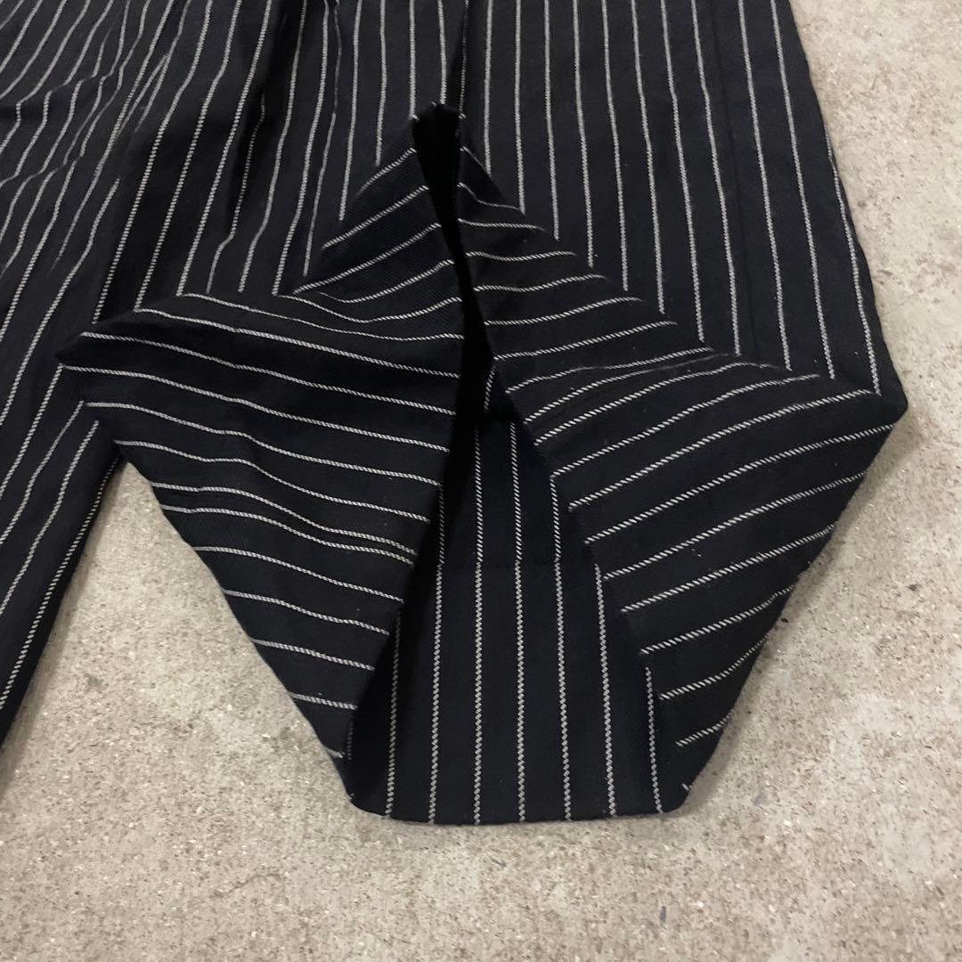DRIES VAN NOTEN ブラック　ストライプトラウザーズ