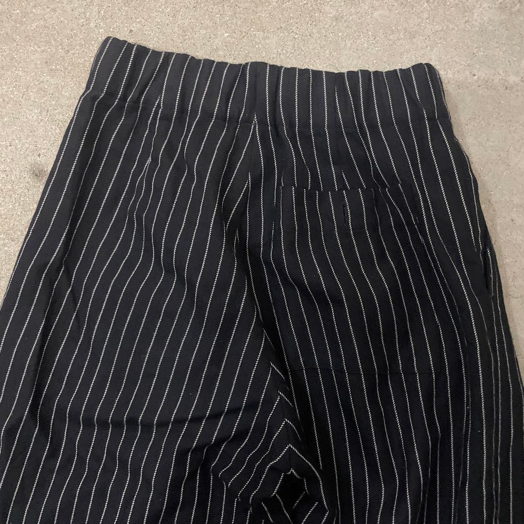 DRIES VAN NOTEN ブラック　ストライプトラウザーズ