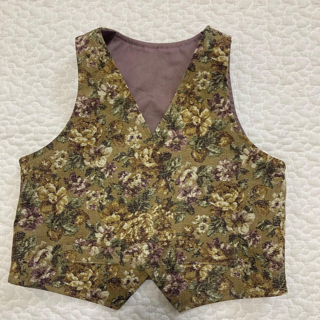 キッズ　ベストとパンツ　セットアップ　ハンドメイド