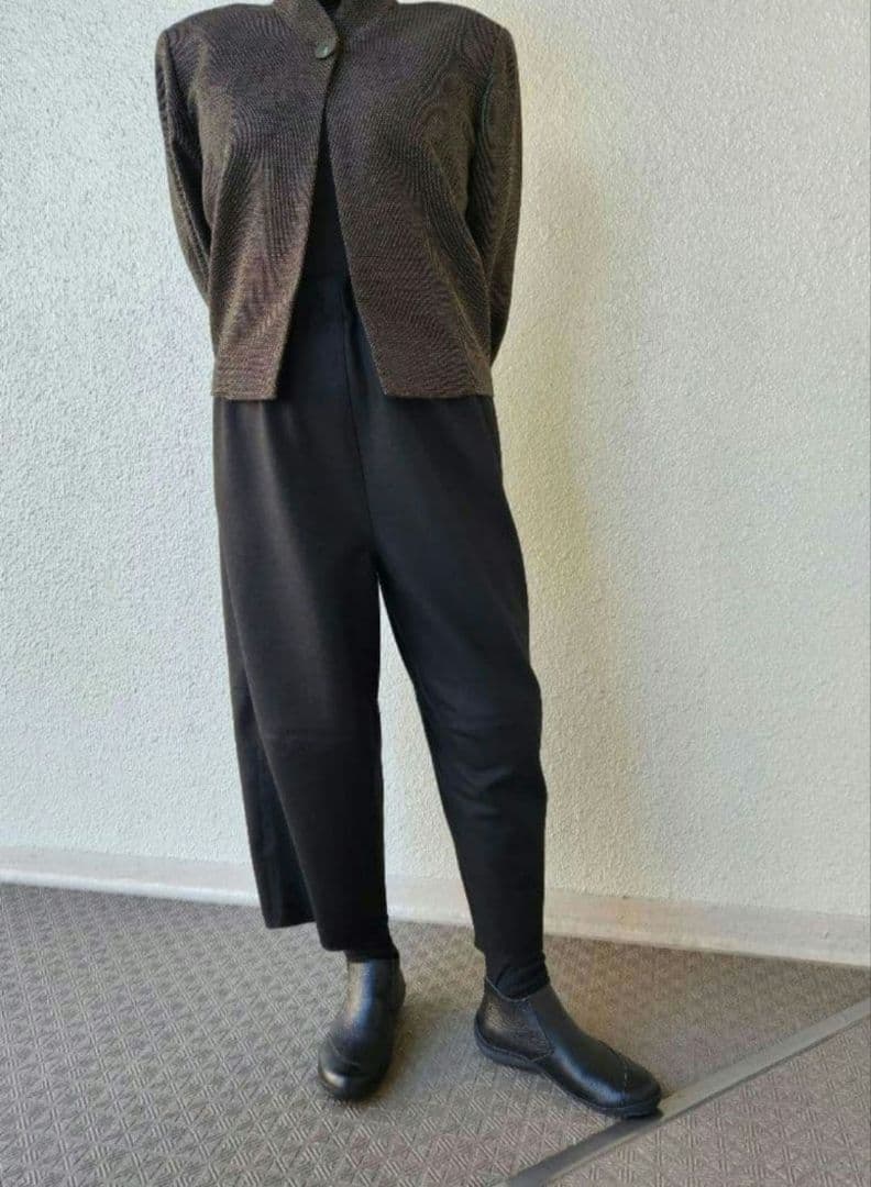 さくらママバルーンパンツ圧縮ウール黒