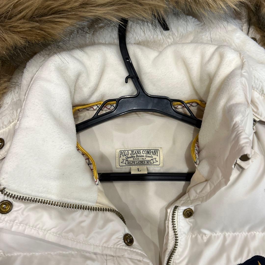 POLO JEANS COMPANY ファー付きダウンベスト L