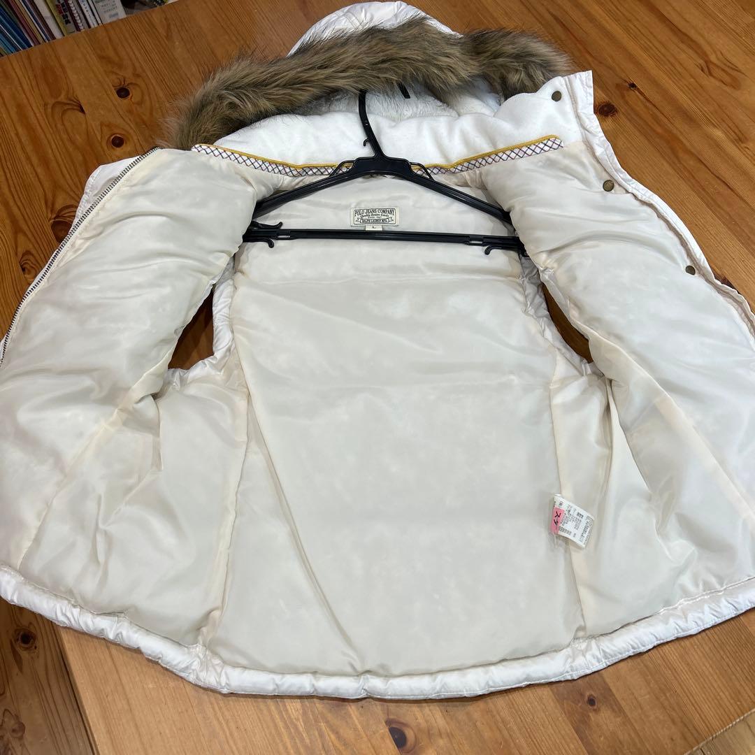 POLO JEANS COMPANY ファー付きダウンベスト L