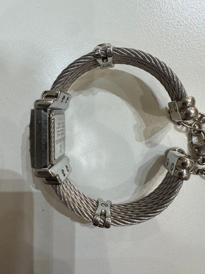 美品 CHARRIOL シャリオール サントロペ スクエア 12Pダイヤ シェル