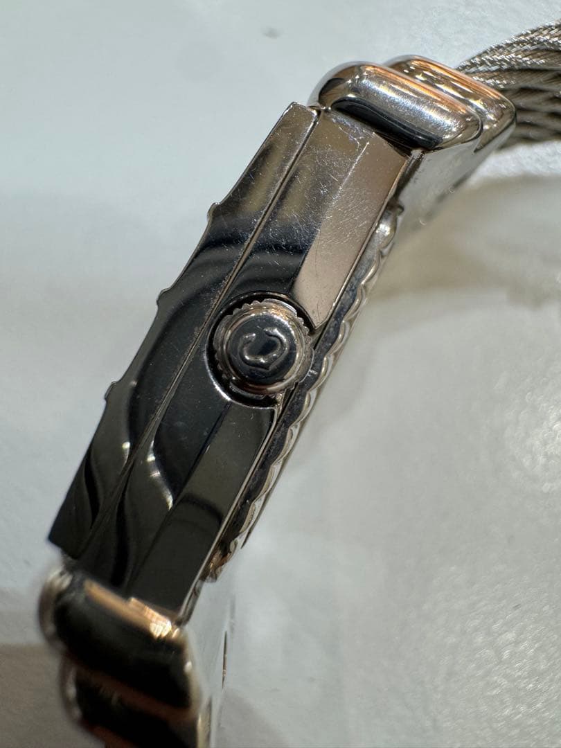 美品 CHARRIOL シャリオール サントロペ スクエア 12Pダイヤ シェル