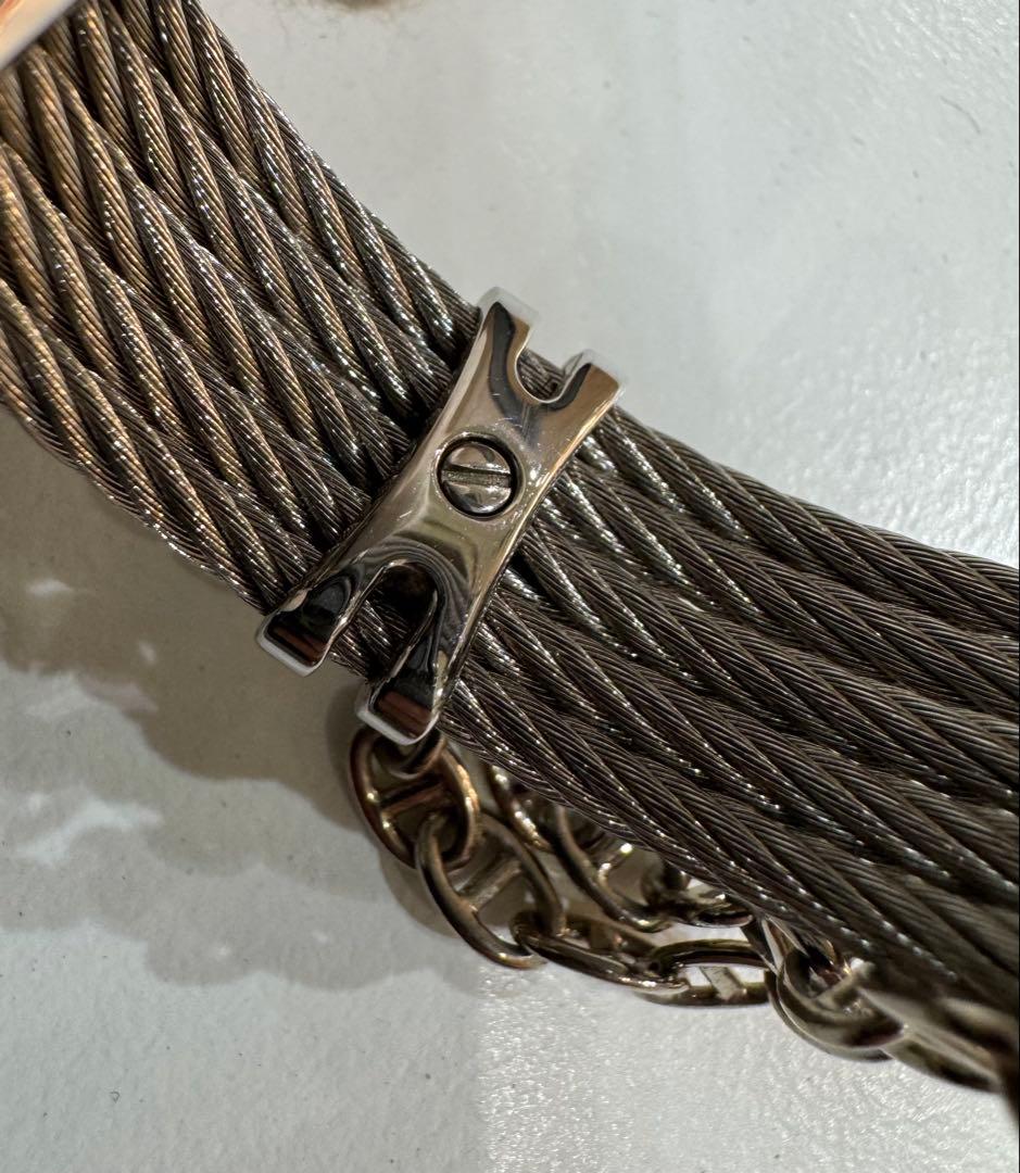 美品 CHARRIOL シャリオール サントロペ スクエア 12Pダイヤ シェル