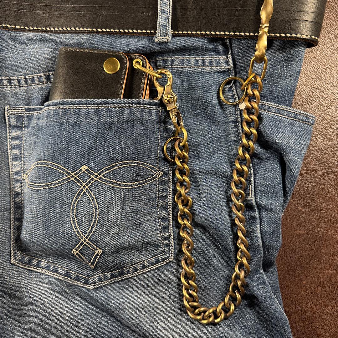 ヴィンテージ感漂う喜平ウォレットチェーン｜エイジング加工済み｜WC-KBE-55