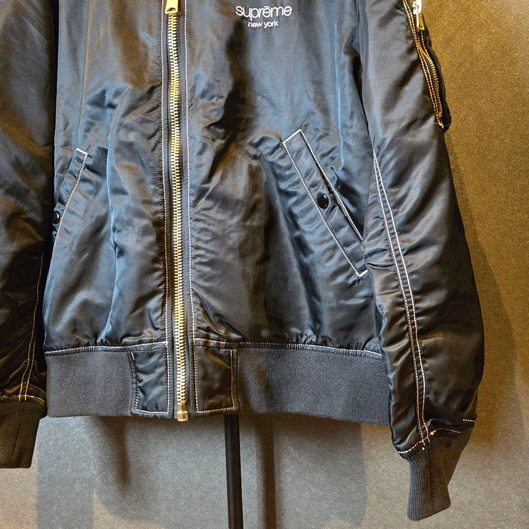 美品　Supreme シュプリーム　リバーシブル　MA-1　ジャケット　ゼブラ