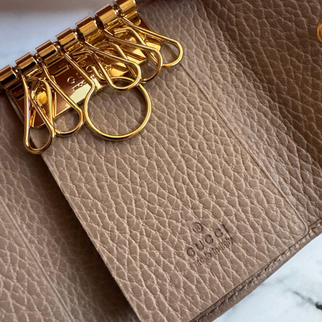 S【新品未使用】GUCCIグッチ GGマーモント レザー6連キーケース