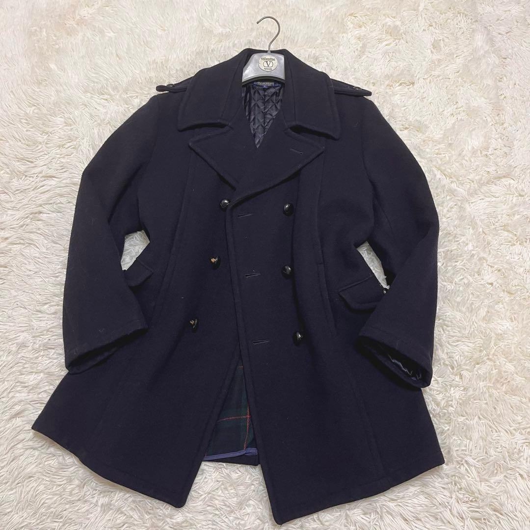 希少　ブルックスブラザーズ　ピーコート　80’s　チェック　キルティング　くるみ