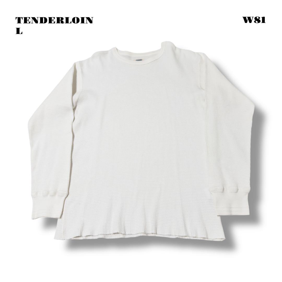 希少品！ TENDERLOIN サーマル ロンT 長袖 Tシャツ ホワイト白 L