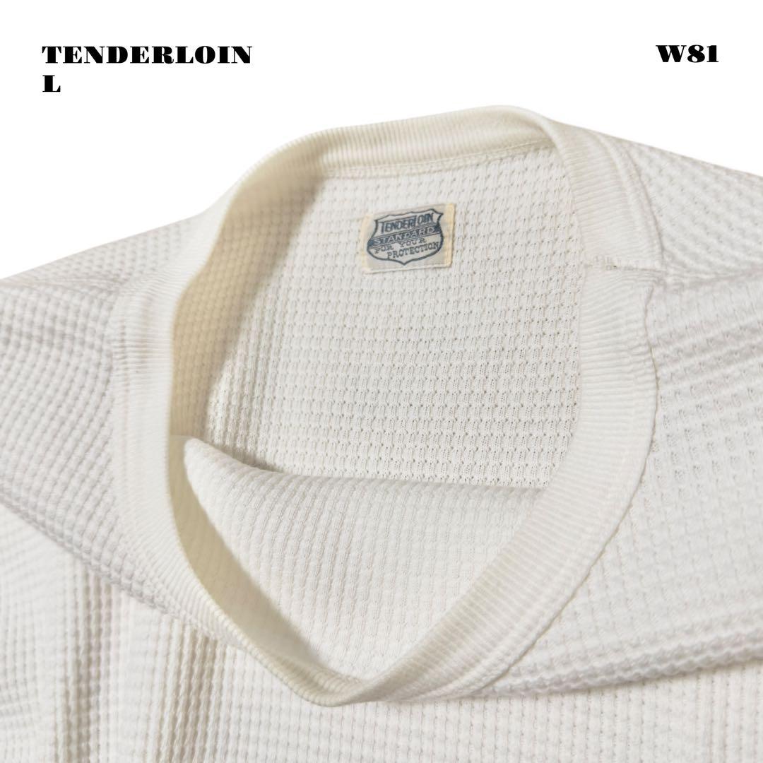 希少品！ TENDERLOIN サーマル ロンT 長袖 Tシャツ ホワイト白 L