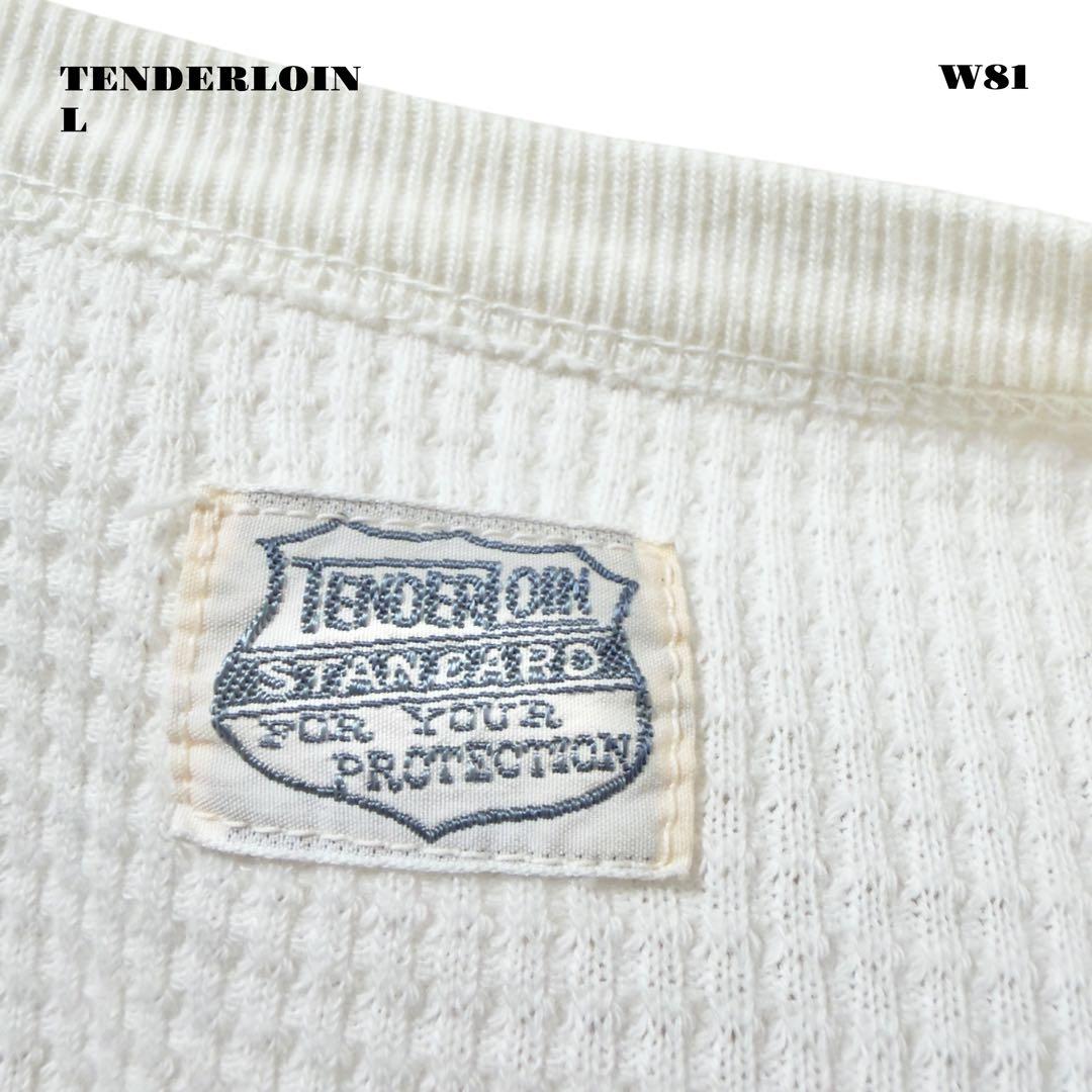 希少品！ TENDERLOIN サーマル ロンT 長袖 Tシャツ ホワイト白 L
