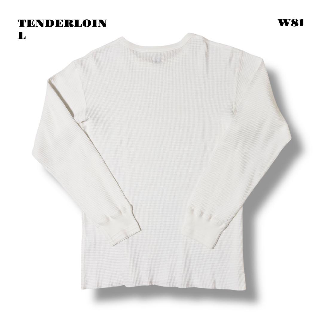 希少品！ TENDERLOIN サーマル ロンT 長袖 Tシャツ ホワイト白 L