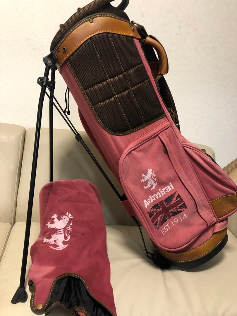 【送料込み】国内1点のみ☆アドミラルファン必見☆デニム&レザーキャディバッグ