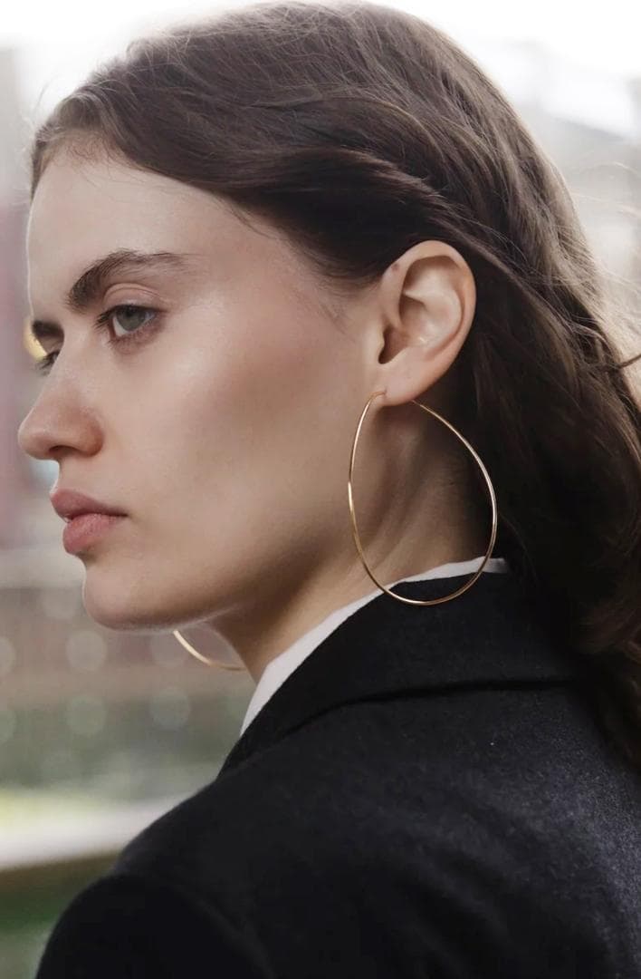【BARJEWELLERY／バージュエリー　ゴールド　フープピアス】