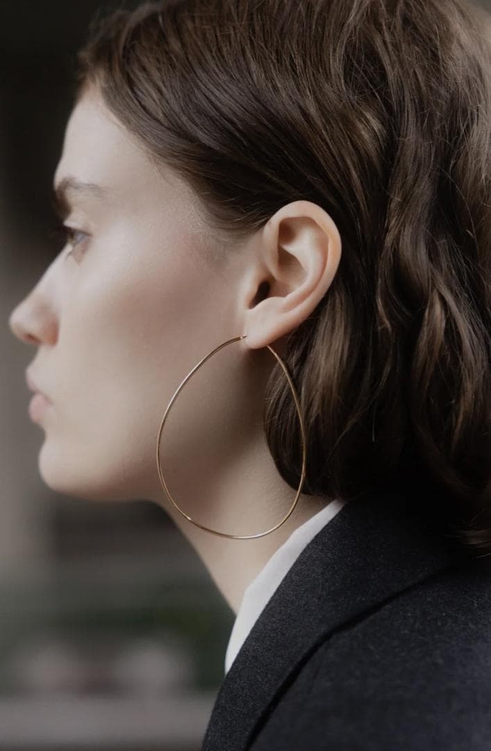 【BARJEWELLERY／バージュエリー　ゴールド　フープピアス】