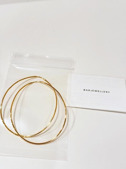 【BARJEWELLERY／バージュエリー　ゴールド　フープピアス】