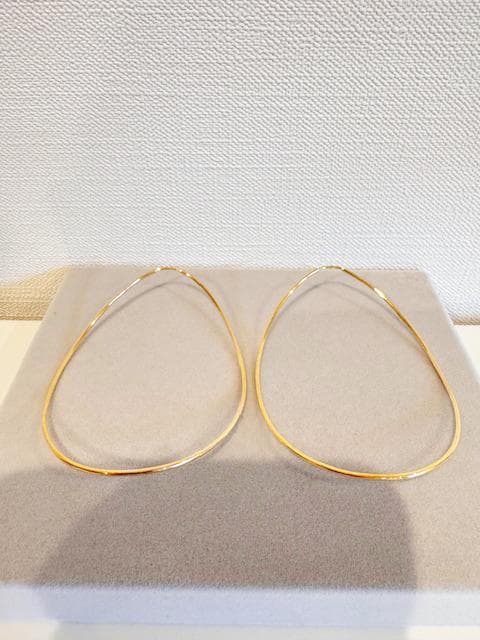 【BARJEWELLERY／バージュエリー　ゴールド　フープピアス】