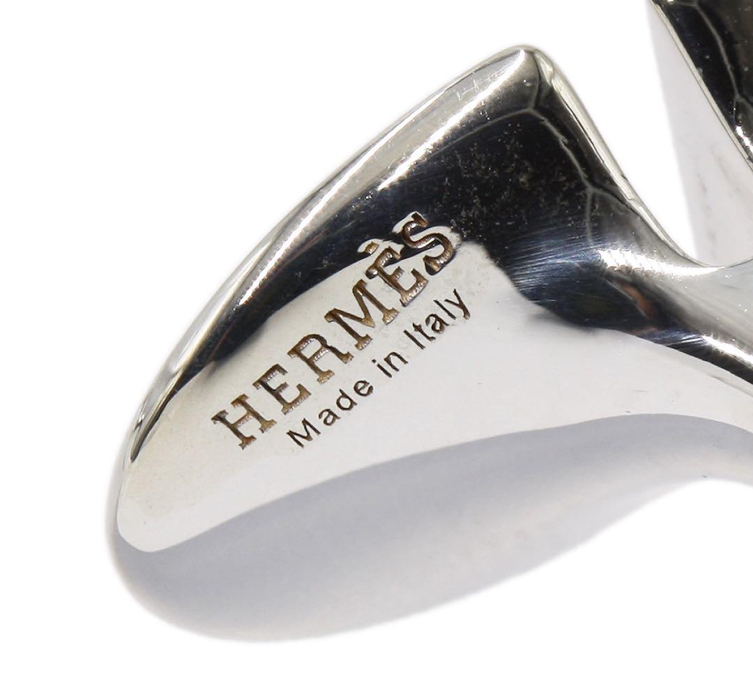 E2829 エルメス SV925 デザイン カフス カフリンクス