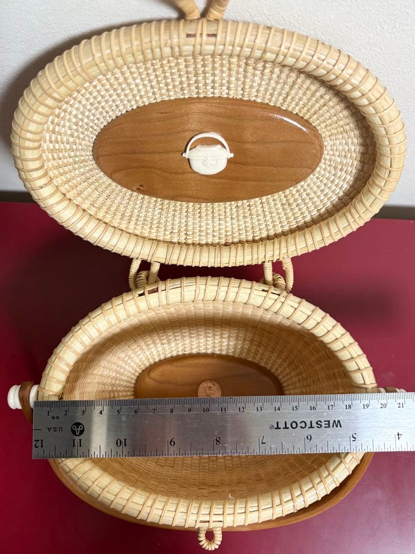 ナンタケットバスケット　7インチ　オーバル　パース