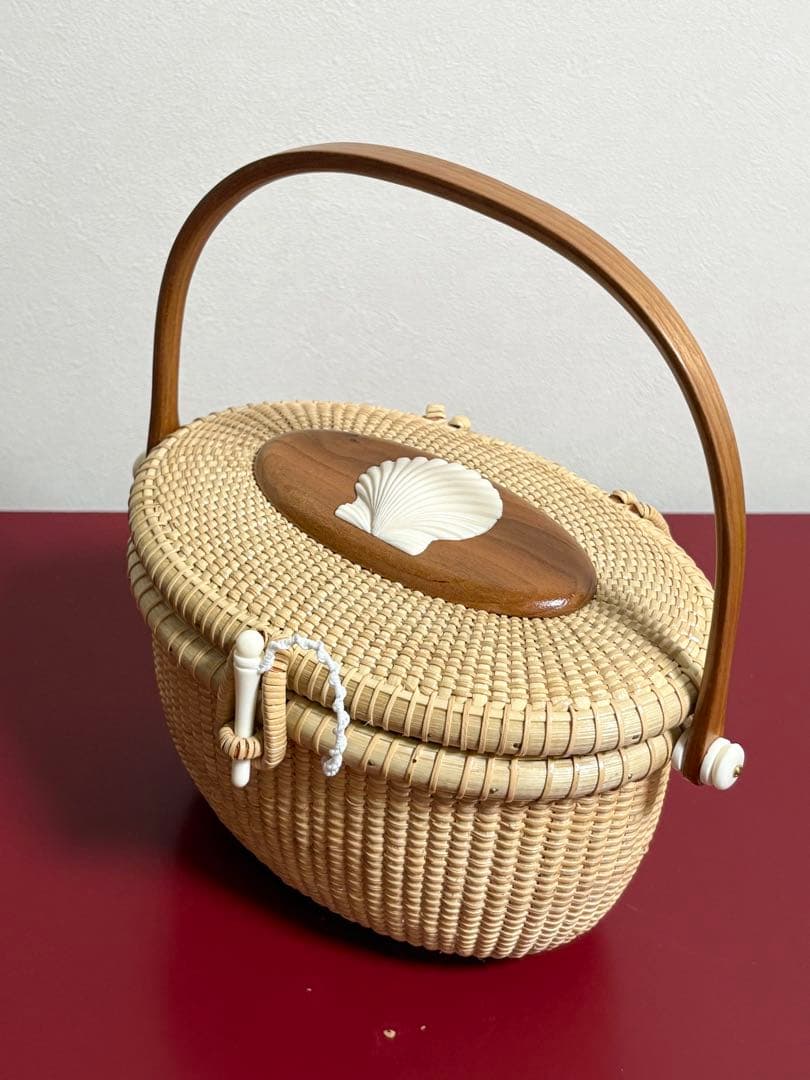 ナンタケットバスケット　7インチ　オーバル　パース