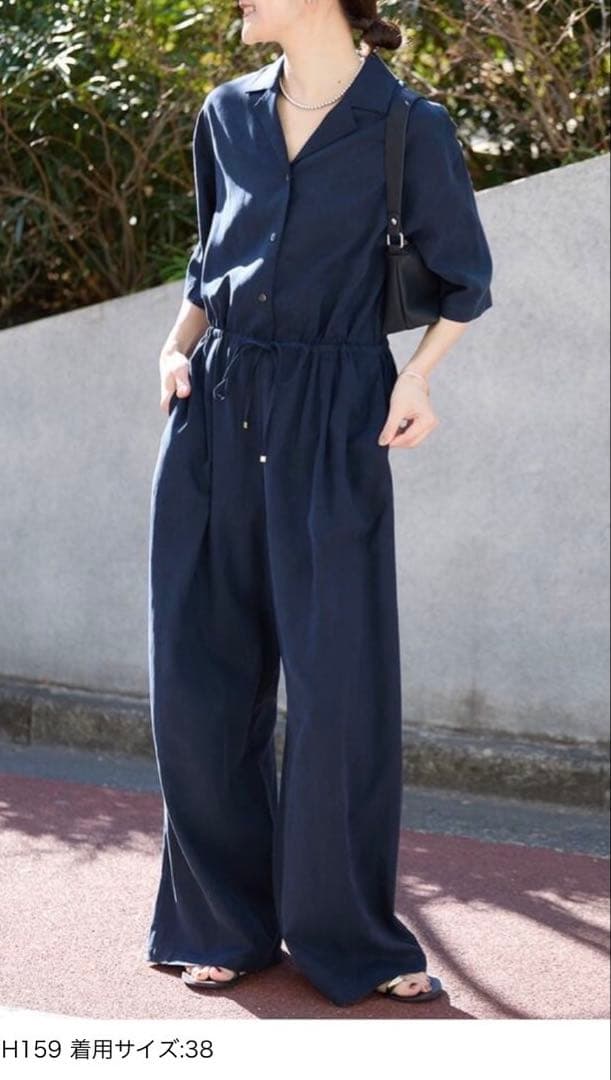 スローブイエナ ハーフスリーブオールインワン 　SLOBE IENA