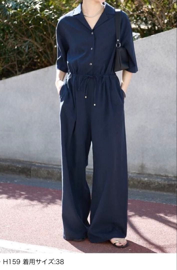 スローブイエナ ハーフスリーブオールインワン 　SLOBE IENA