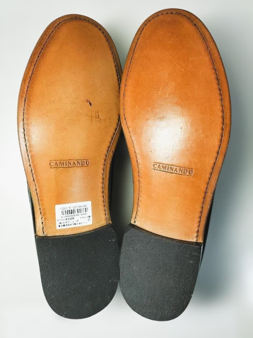 And A カミナンド ラバースタッズ ローファーブラック26cm