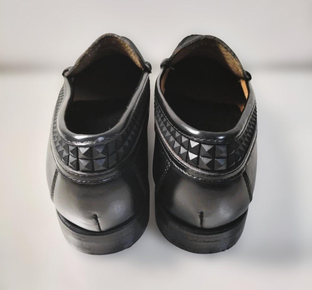 And A カミナンド ラバースタッズ ローファーブラック26cm