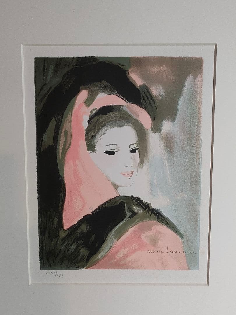 マリーローランサン リトグラフ石版 少女