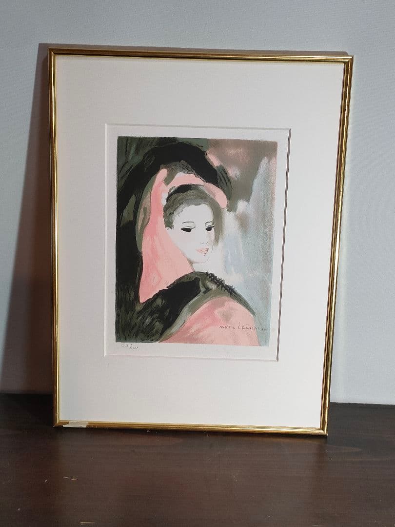 マリーローランサン リトグラフ石版 少女