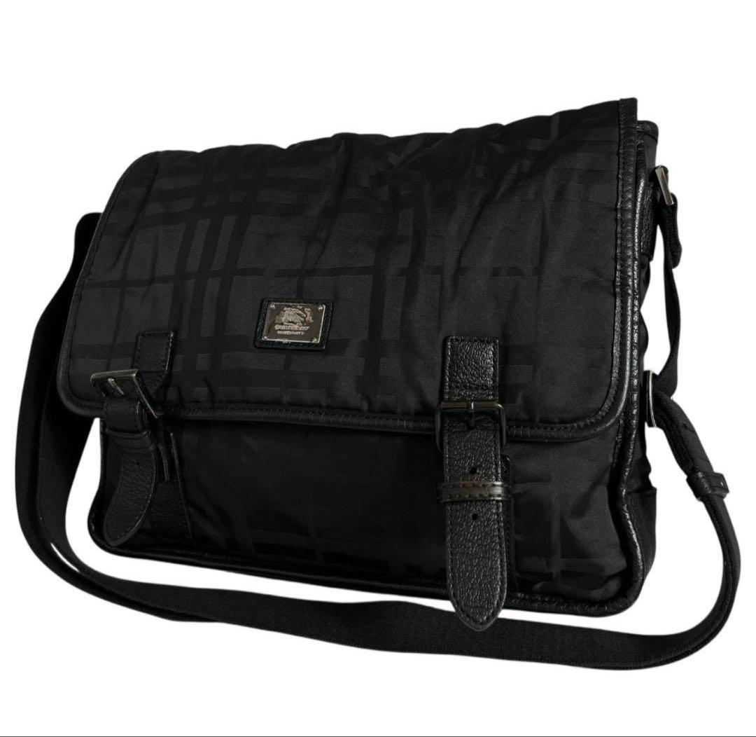 良品　BURBERRY　バーバリーブラックレーベル ショルダーバッグ